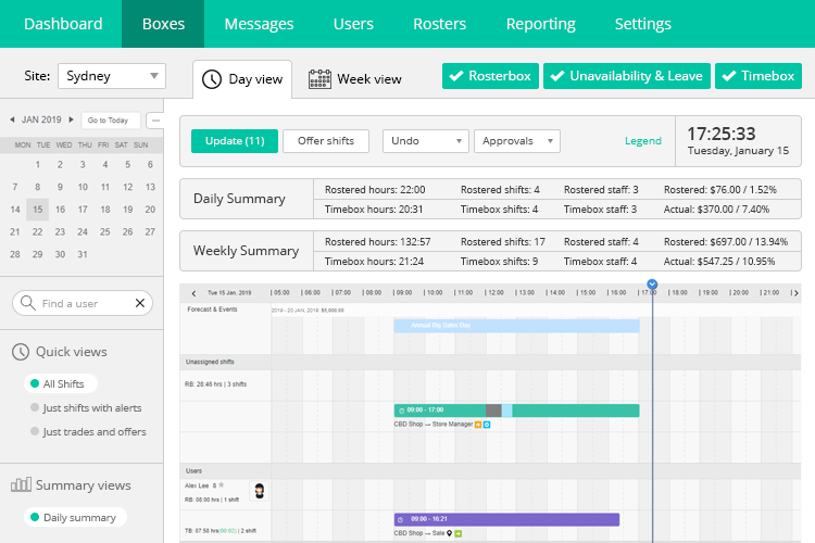 Staff Rostering Software, Time & Attendance System | ELMO Software